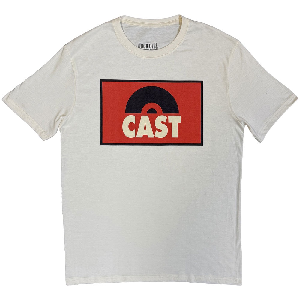 Cast - Square Logo Uni Heren Tshirt - Creme